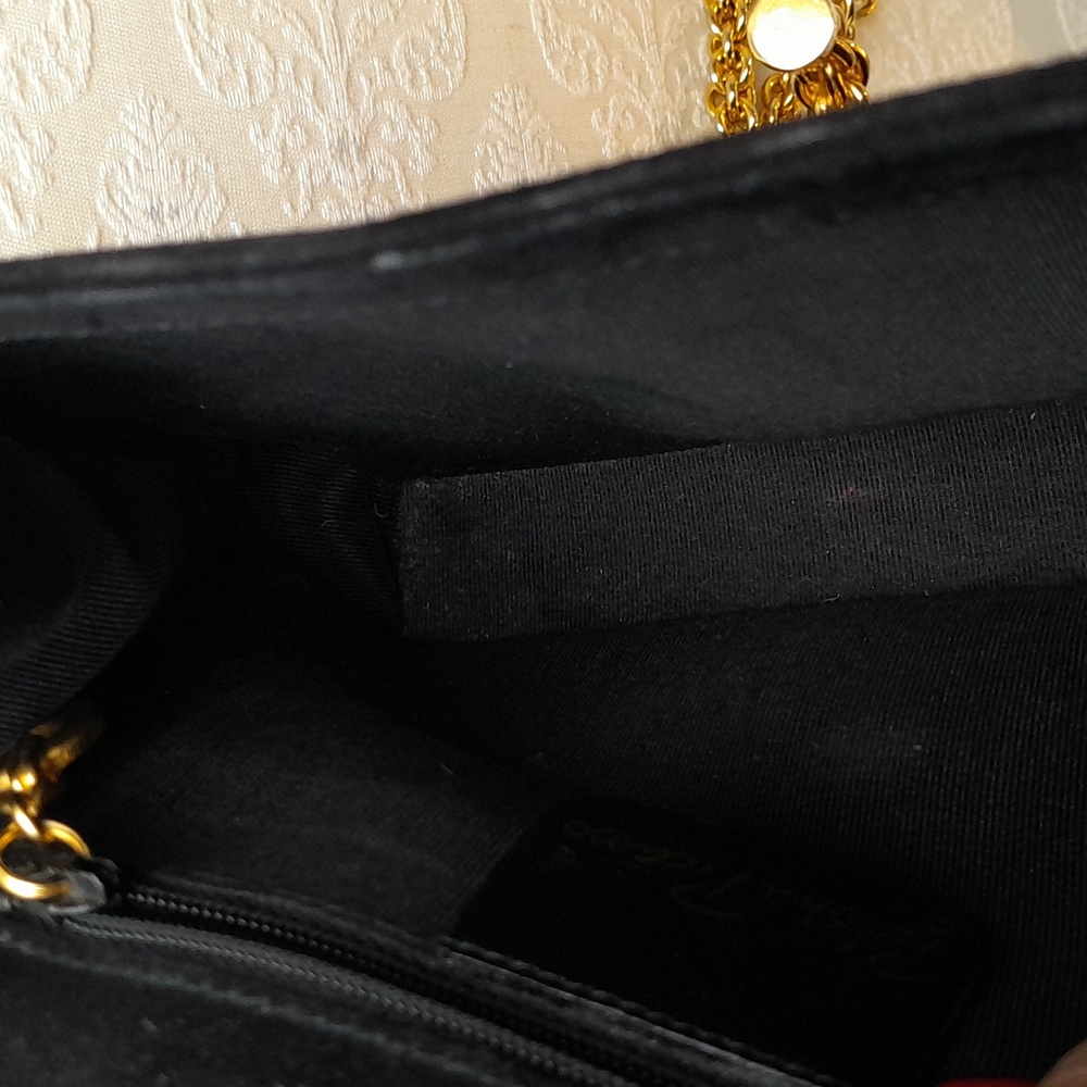 Paloma Picasso  Vintage Suede Chain Cross body Bag! - Picture 7 of 15